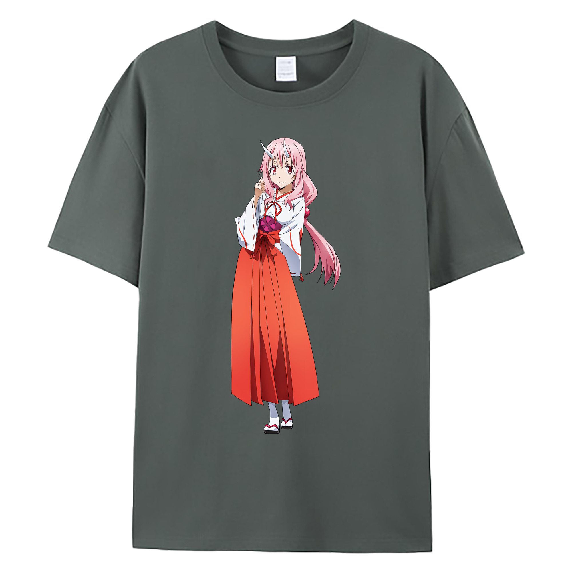 （画像用） 転スラ Regarding Reincarnated to Slime 綿100％ メンズ半袖Tシャツ｜肌触りやわらか＆通気性